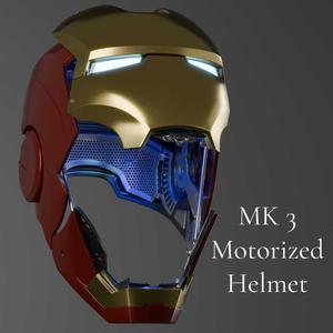 Iron Man Motorized Mk 3 3D Printable Iron Man Helmet STL