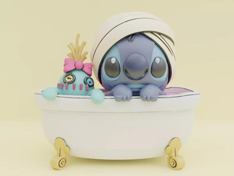 Stitch Scrump Toy Bath Time Fun Figure Printable