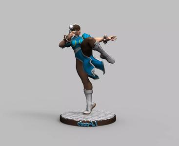 Street Fighter Chun Li - 3D Printing Model Diorama Figure