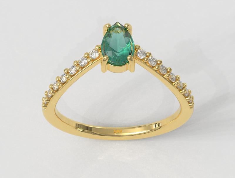 Gemstone Modern Ring