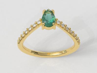 Gemstone Modern Ring