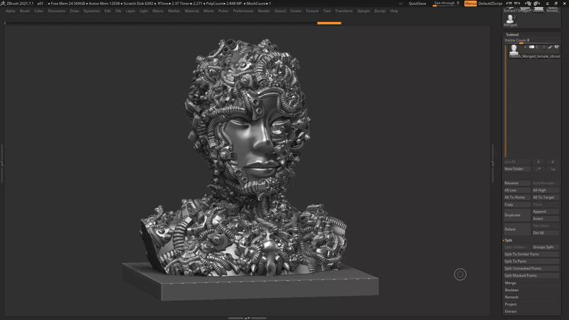 Female robot a01 3dprint model