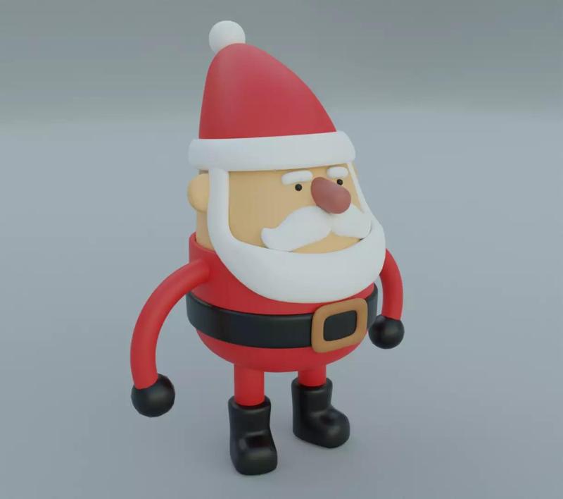 Toy santa 3D model for 3D print