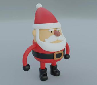 Toy santa 3D model for 3D print