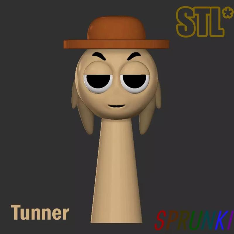 Sprunki Incredibox Tunner STL 3D Character Fanart