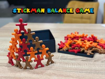Stickman balance game with box
