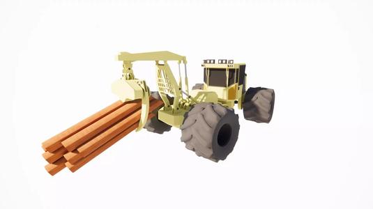 wood cutting machine- transporting wood