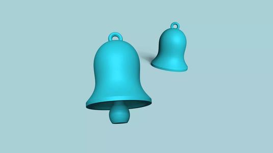 Movable Christmas Bell Keychain - Print in Place - Hidden