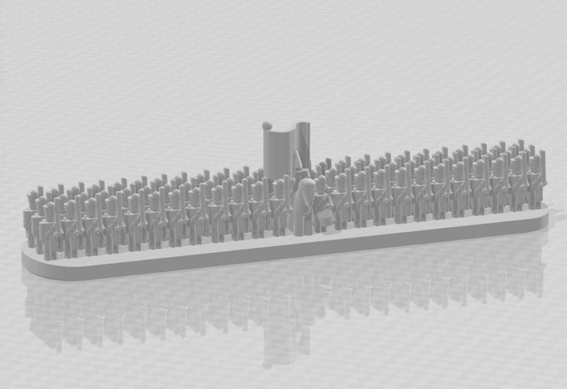 3mm French Line Infantry battalion (greatcoat)