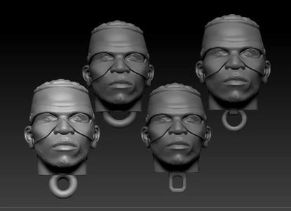 Victor Osimhen Keychain Head Models 4 Variations
