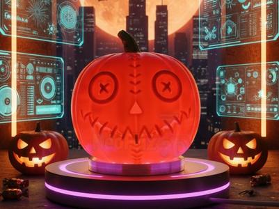 Stitched Trick r Treat Pumpkin
