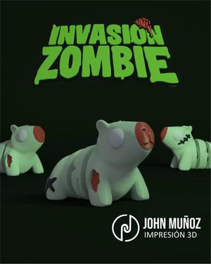 Capybara Zombie -Figure decorative and keychain