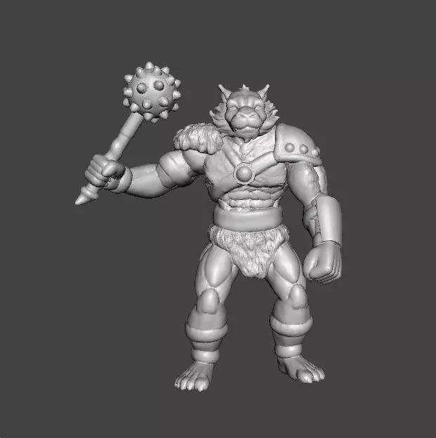 JACKALMAN W MORNINGSTAR MINIATURE MODEL FIGURE FANTASY GAMES RPG