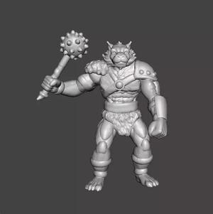 JACKALMAN W MORNINGSTAR MINIATURE MODEL FIGURE FANTASY GAMES RPG
