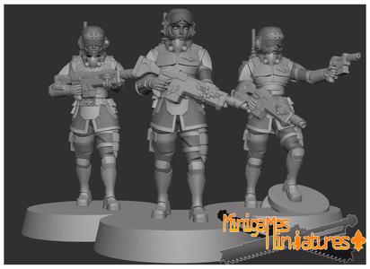 Imperial guardsmen anime figurines