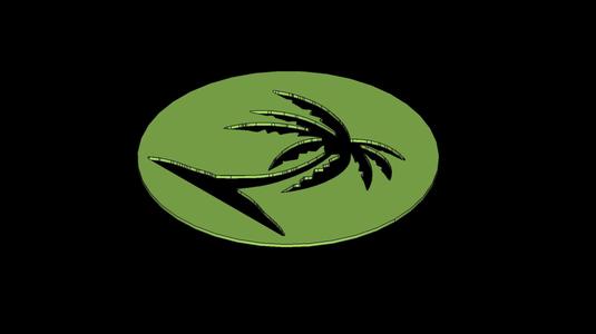 Palm Tree Silhouette Stencil - Tropical Island Design