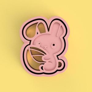 Cute Rabbit and Carrot Cookie Cutter