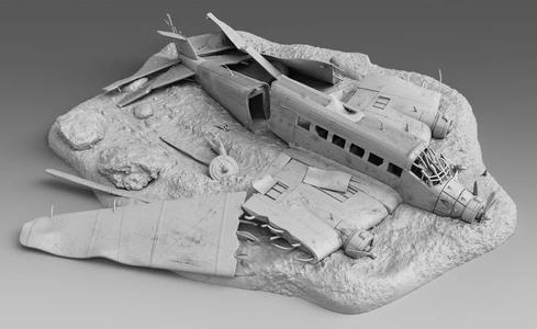 German plane Junkers Ju-52 Broken