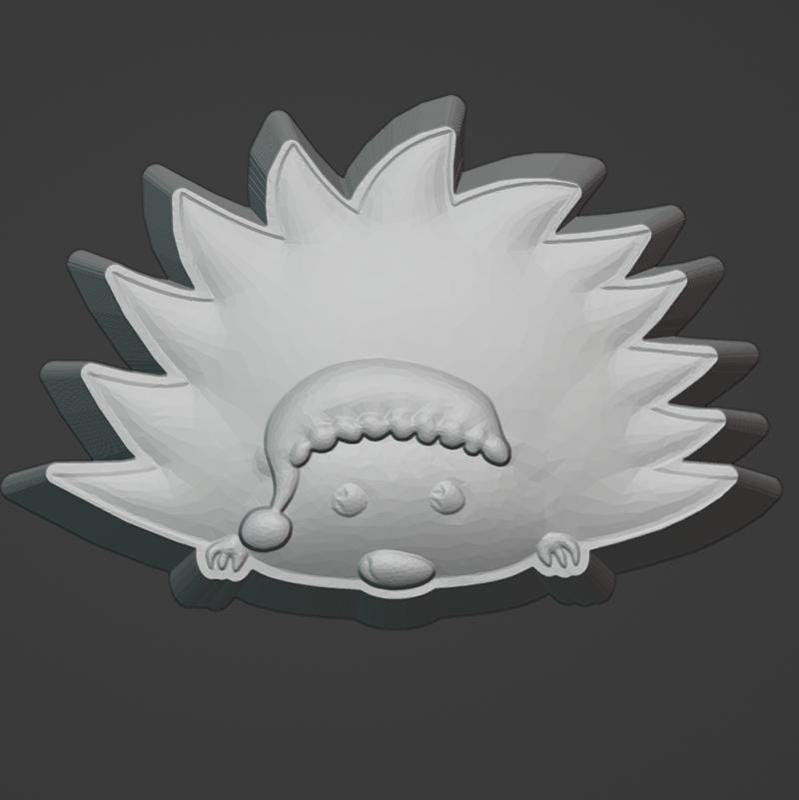 Hedgehog Santa Soap Bath Bomb