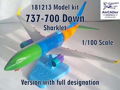 181213 Model kit Boeing 737-700 Sharklet Down