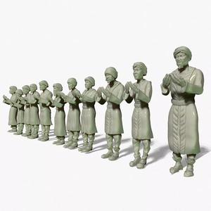 Nomads in prayer for the crowd