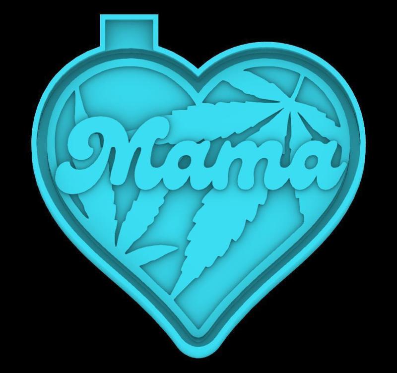 Mama dope - heart - freshie mold