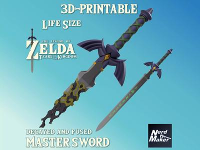 Master Sword - Zelda Tears of the Kingdom - Decayed and Fused -