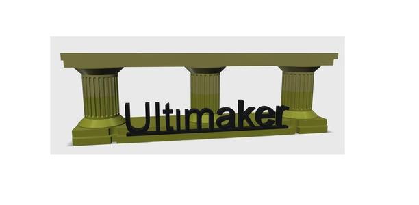 Ultimaker buildplatform back piece Greek