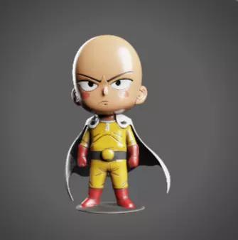 Saitama One punch Man 3D Model
