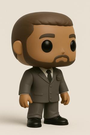 Funko POP style model of a bride and groom