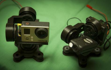 2/3 Axis hollow shaft brushless gimbal for Gopro or Mobius