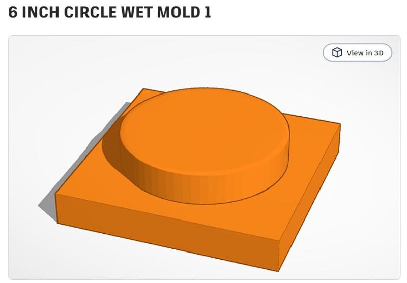 Leather Wet Mold ( 6" Circle Shape)