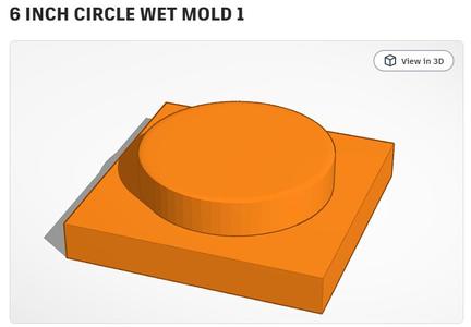 Leather Wet Mold ( 6" Circle Shape)