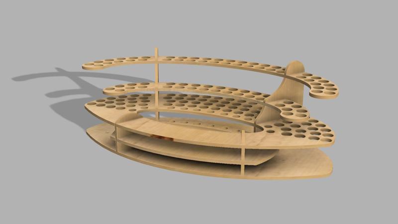 Brush / pencil Holder-Stand DXF. files