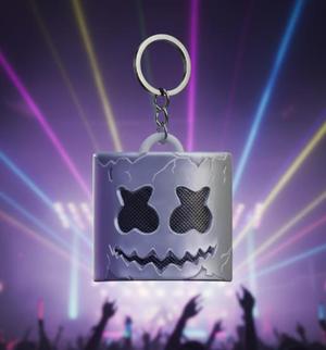 Marshmello Mask Keychain - Rave DJ Pose - Fortnite - Ready to Print (No Supports Needed)