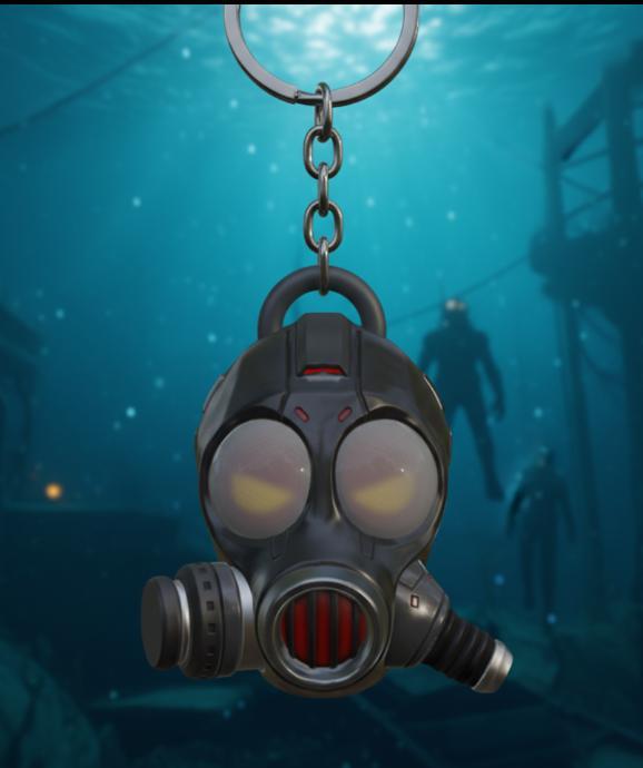 Fortnite Chaos Explorer Mask Keychain - Deep Sea Style & Detailed