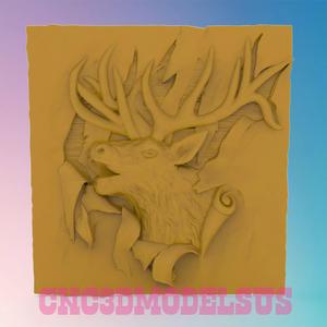 Deer  3D Model STL File for CNC Router Laser and 3D Printer