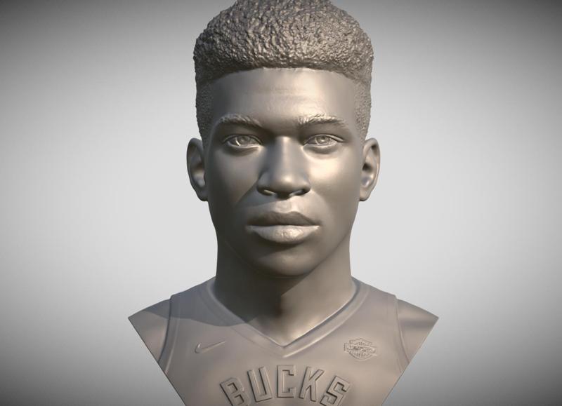 Giannis Antetokounmpo bust for 3D printing