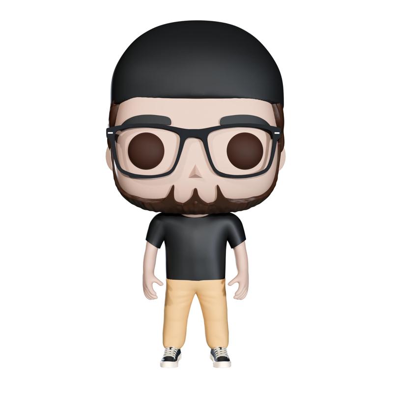 Funko pop man cap and glasses
