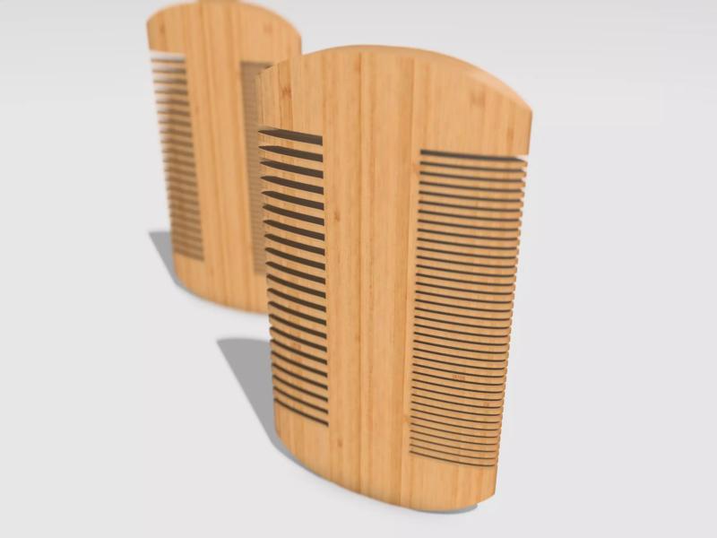 Comb 3D Printable OBJ 3MF STL Files for CGI and 3D Printing