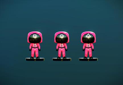 Funko POP Squid Game Red Soldiers Style