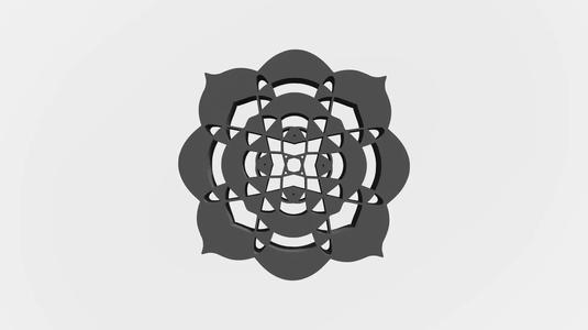 Geometric ornament for CNC or laser engraving 3D print model