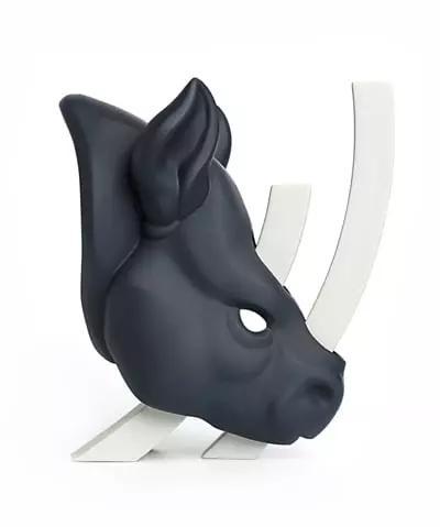 Rhyno Black Edition Decorative Sculpture Fan Art Toy
