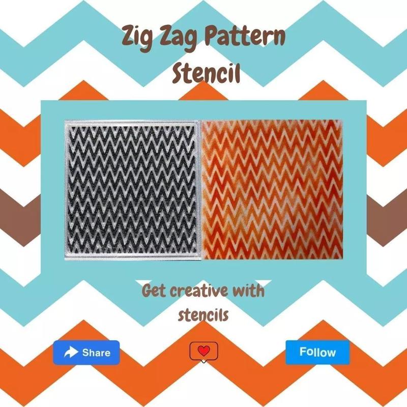 Zig Zag Pattern Stencil