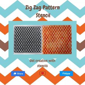 Zig Zag Pattern Stencil