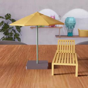 Miniature Sunbed And Umbrella Set - 365