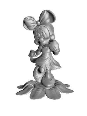 Minnie mouse with flower for 3d print