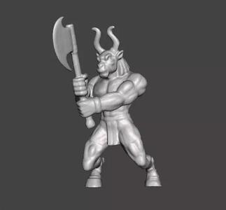 MINOTON BRONZE MINOTAUR MINIATURE MODEL FOR FANTASY GAMES RPG