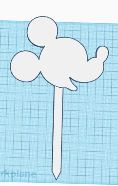 mickey #2 cake topper