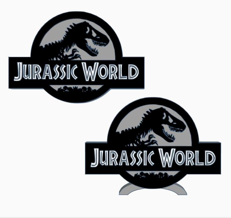 JURASSIC WORLD Logo Display by MANIACMANCAVE3D